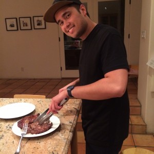 plating the steak